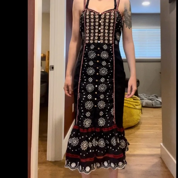 Veronica Beard Embroidered Beaded Dress - Picture 6 of 13